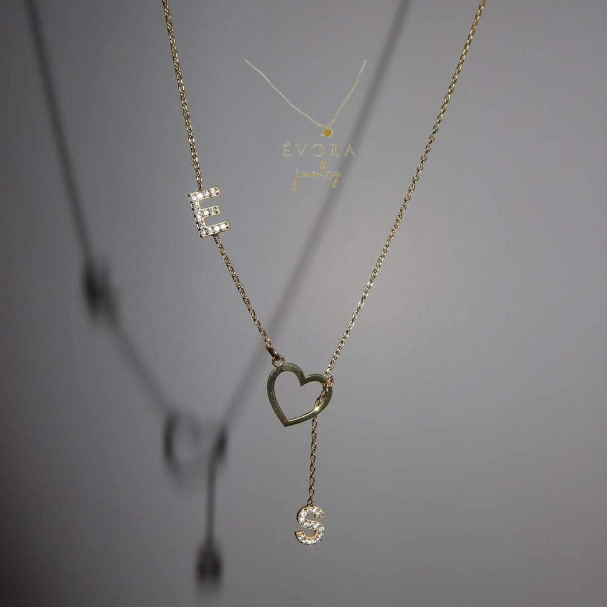 Collier Coeur Deux Lettres