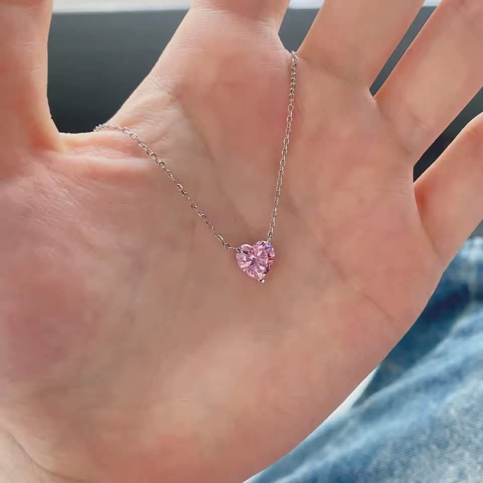 Collier Coeur + Box Eternel Flower