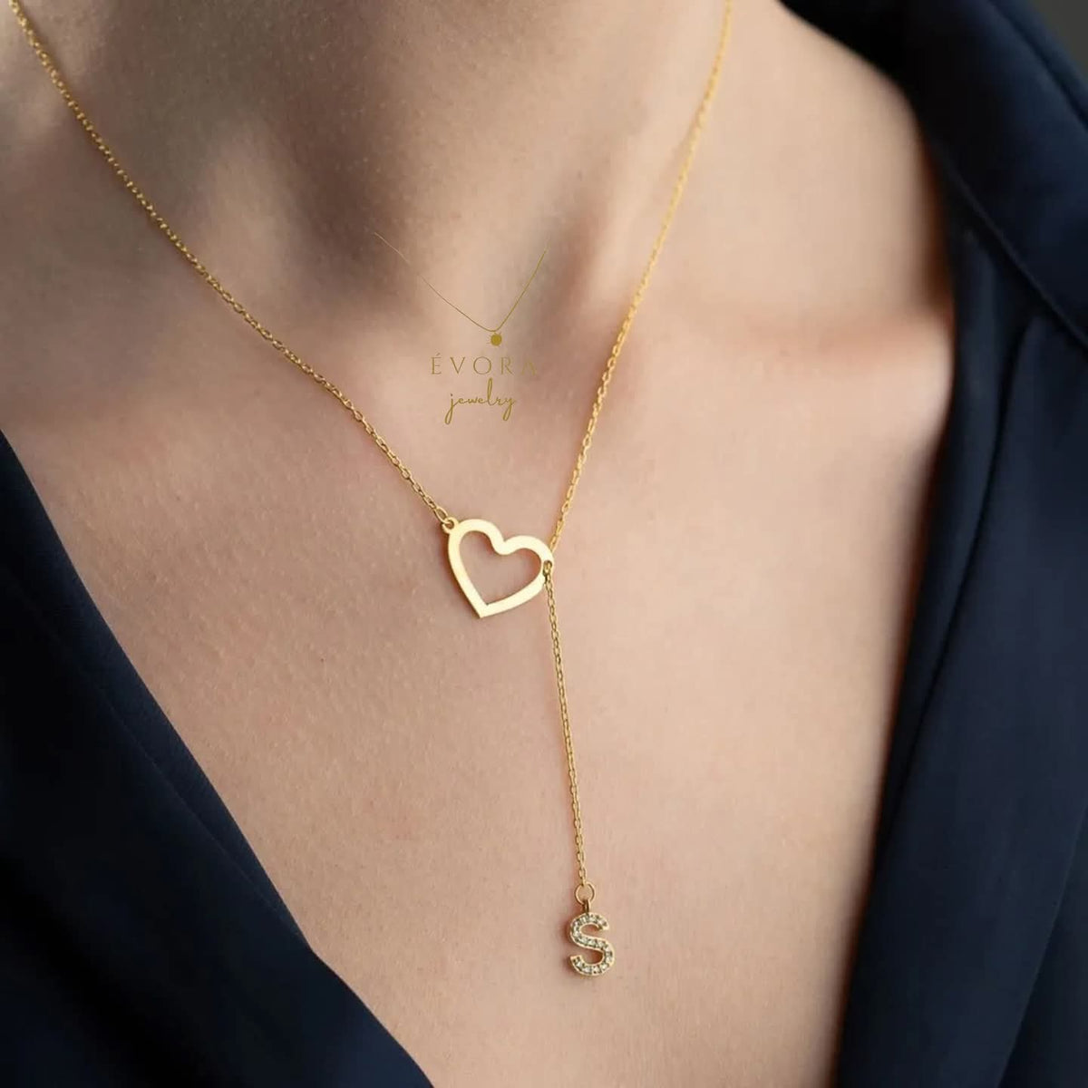 Collier Lettre Avec Coeur/Etoile